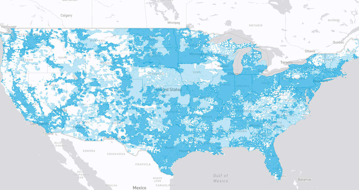AT&T coverage map in New Hampshire