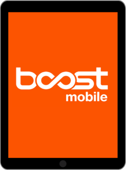 Image of tablet with Boost Mobile logo