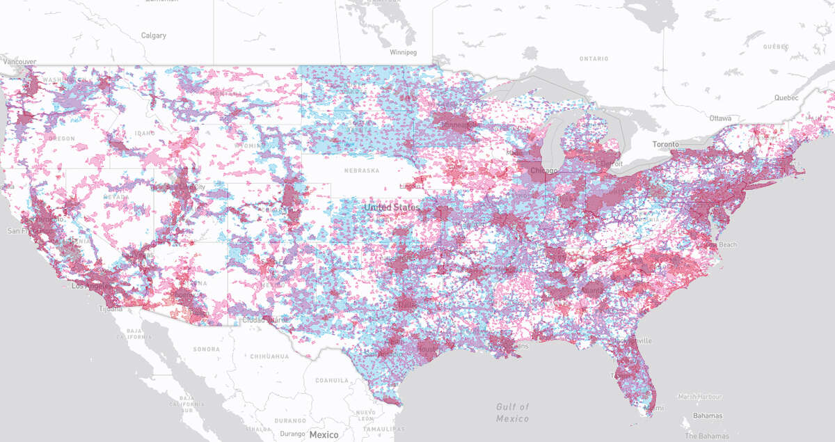 4G LTE coverage map in Indiana