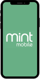 Image of cell phone with Mint Mobile logo