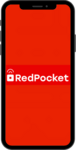 Red Pocket logo on phone