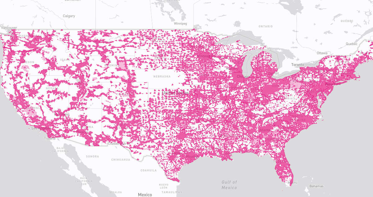 T-Mobile coverage map in Maine