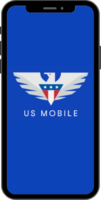 Image of cell phone with US Mobile