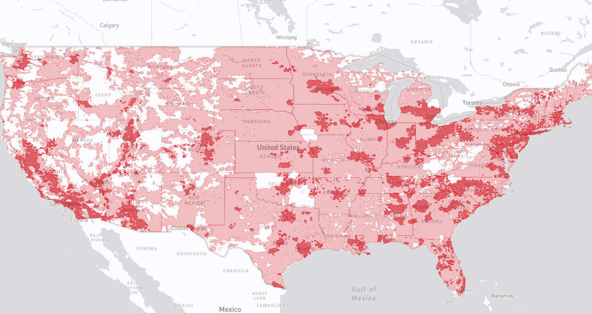 Verizon coverage map in Tennessee