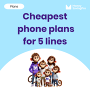 The cheapest phone plans for 5 lines: Starting at $10/line