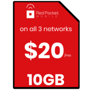 Red Pocket 10GB prepaid SIM card