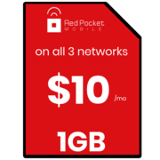 Red Pocket 1GB prepaid SIM card