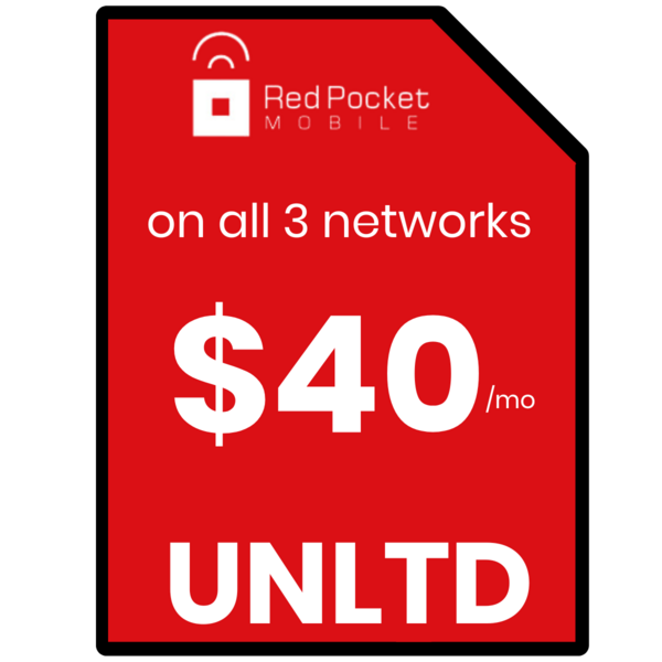 Red Pocket Sim Card - Vertical