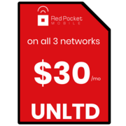 Red Pocket unlimited 5 prepaid SIM card