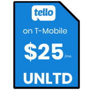 Tello unlimited data prepaid SIM card