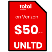 Total Wireless unlimited base prepaid SIM card