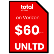 Total Wireless unlimited+ prepaid SIM card