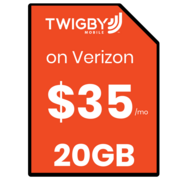 Twigby 20GB prepaid SIM card