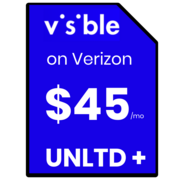 Visible unlimited+ data prepaid SIM card